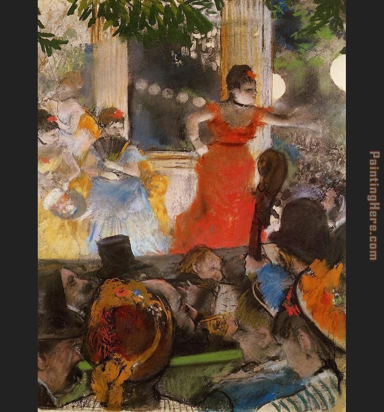 Cafe Concert - At Les Ambassadeurs painting - Edgar Degas Cafe Concert - At Les Ambassadeurs art painting